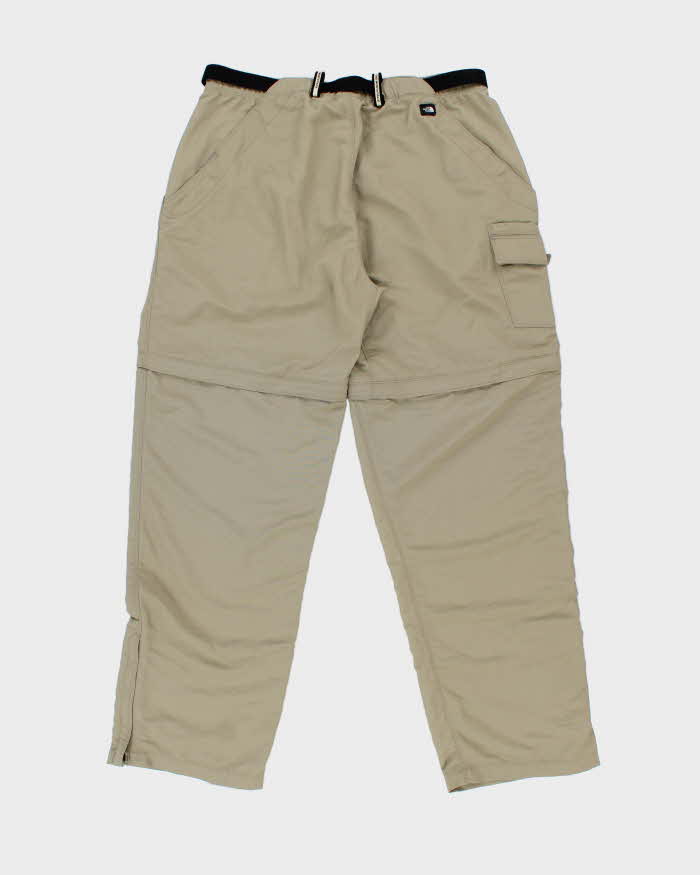 Vintage Y2K 00s The North Face Khaki Relaxed Fit Convertible Wide Leg Hiking Trousers - W34 L32