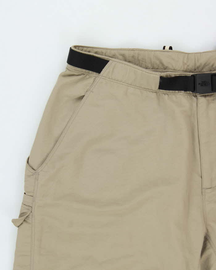 Vintage Y2K 00s The North Face Khaki Relaxed Fit Convertible Wide Leg Hiking Trousers - W34 L32