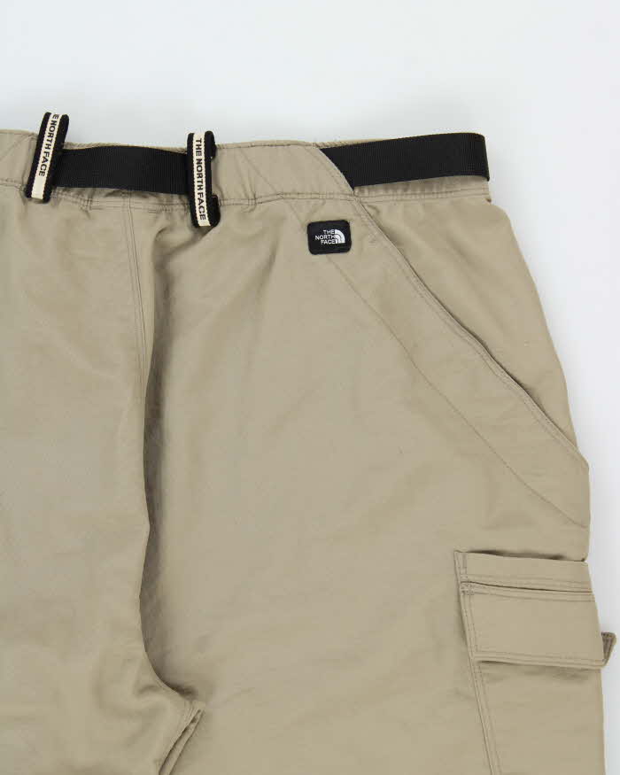 Vintage Y2K 00s The North Face Khaki Relaxed Fit Convertible Wide Leg Hiking Trousers - W34 L32