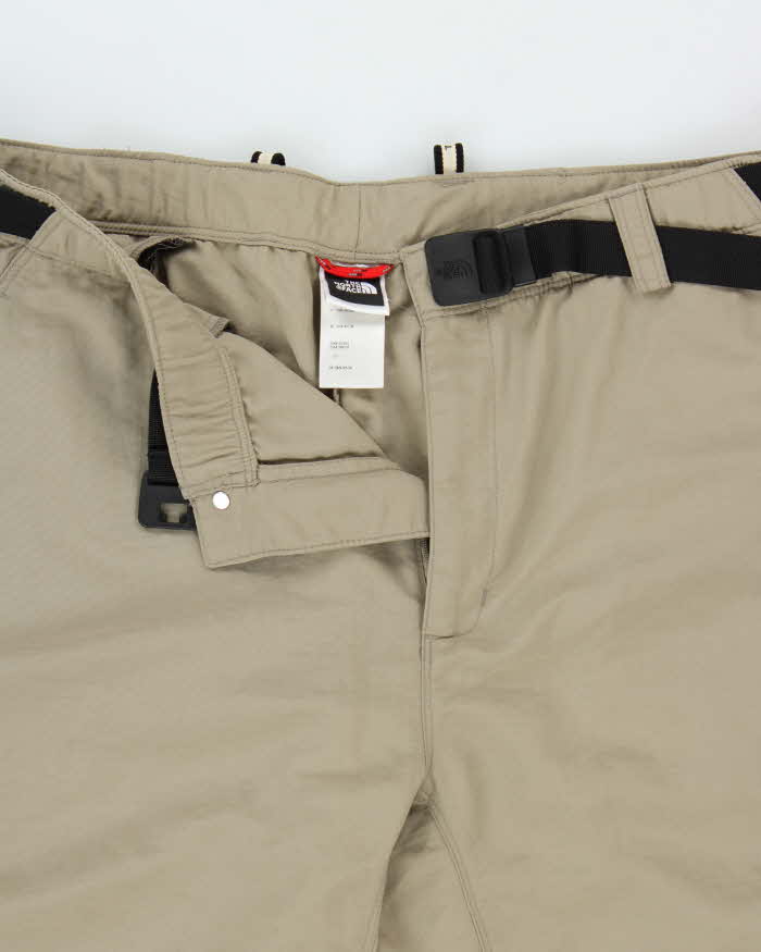 Vintage Y2K 00s The North Face Khaki Relaxed Fit Convertible Wide Leg Hiking Trousers - W34 L32