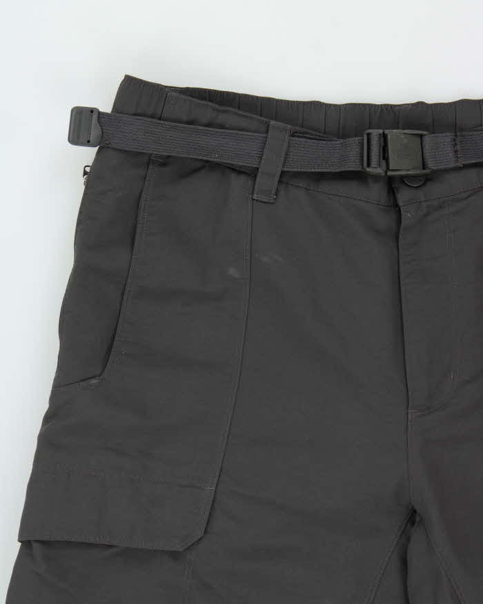Vintage The North Face Slate Grey Relaxed Fit Convertible Straight Leg Hiking Trousers - W33 L32