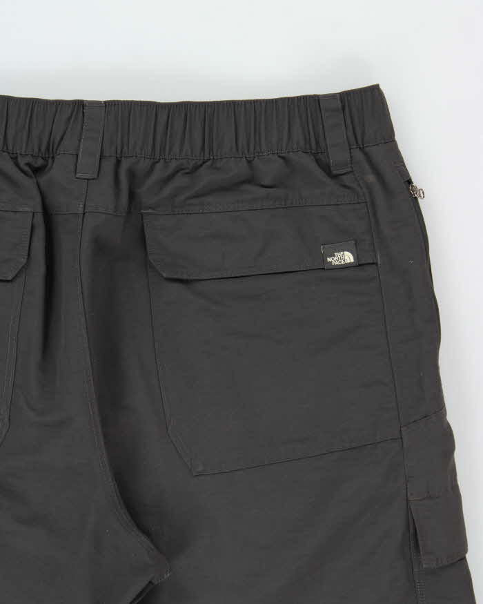 Vintage The North Face Slate Grey Relaxed Fit Convertible Straight Leg Hiking Trousers - W33 L32