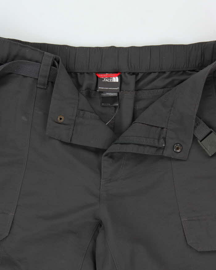 Vintage The North Face Slate Grey Relaxed Fit Convertible Straight Leg Hiking Trousers - W33 L32