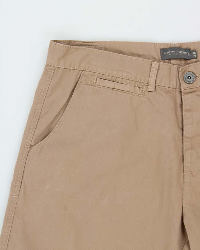 Vintage Y2K 00s Christian Audiger Khaki Cotton Relaxed Fit Chino Trousers - W37 L31