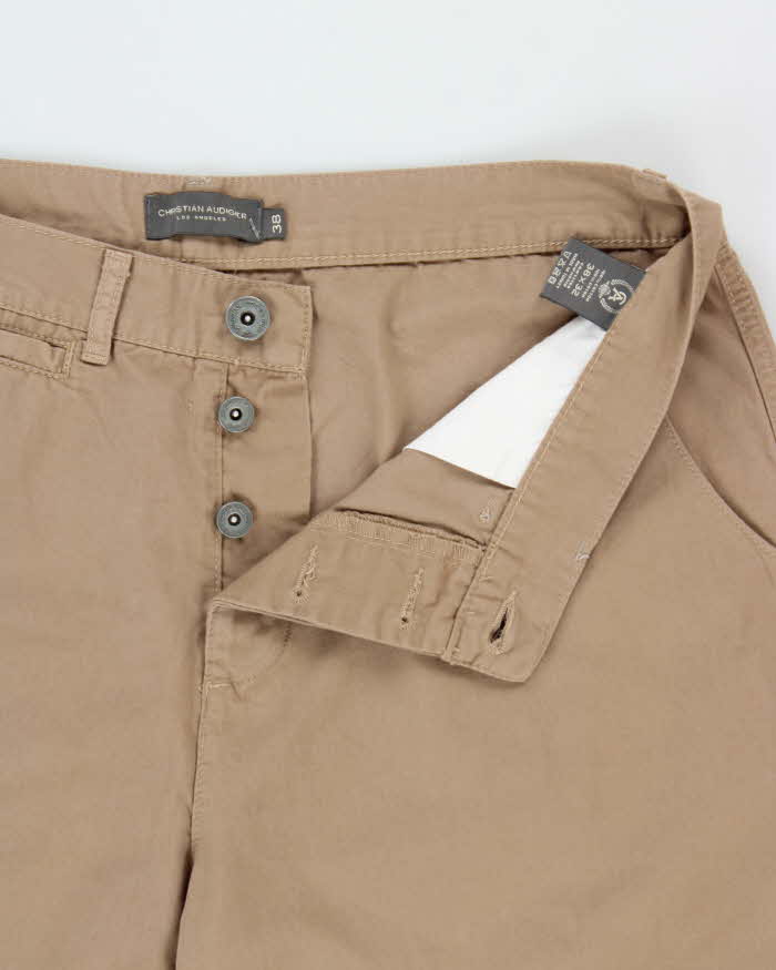 Vintage Y2K 00s Christian Audiger Khaki Cotton Relaxed Fit Chino Trousers - W37 L31