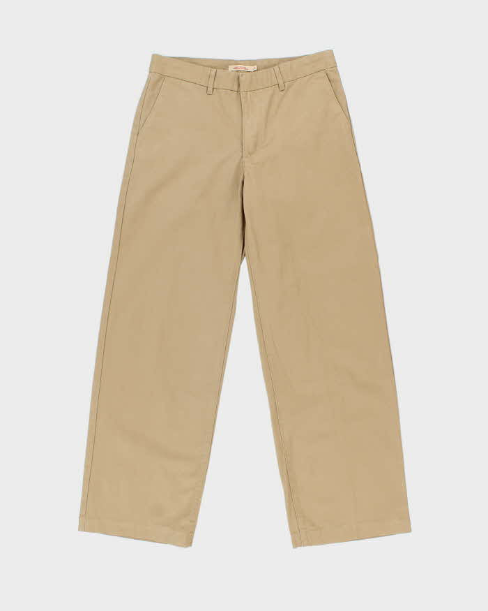 Vintage Levi's Khaki Mid-Rise Wide Leg 'Baggy' Heavyweight Chino Trousers - W30 L31