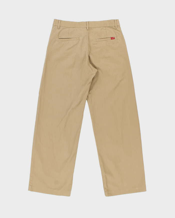 Vintage Levi's Khaki Mid-Rise Wide Leg 'Baggy' Heavyweight Chino Trousers - W30 L31