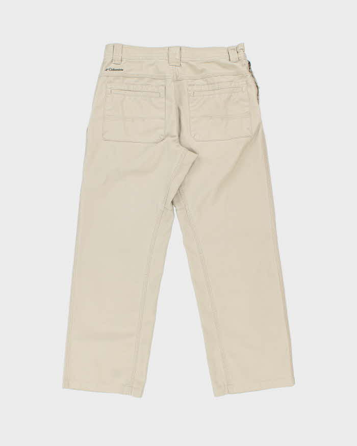 Vintage Y2K 00s Columbia Desert Khaki Omni-Shield Canvas Wide Leg Technical Trousers - W34 L30