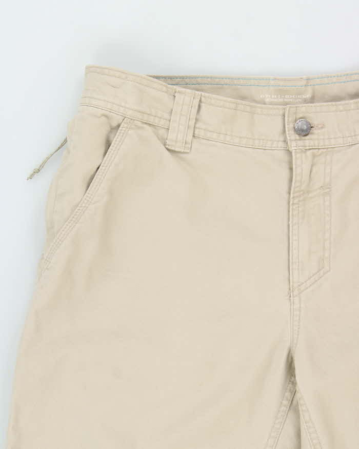 Vintage Y2K 00s Columbia Desert Khaki Omni-Shield Canvas Wide Leg Technical Trousers - W34 L30