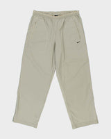 Vintage 2000 Nike Khaki Lightweight Shell Baggy Wide Leg Tracksuit Bottoms - W34 L32