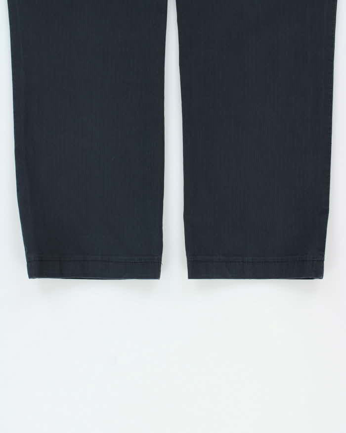 Vintage Y2K 00s Burberry Golf Navy Canvas Denim Straight Leg Trousers - W36 L28
