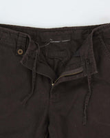 Vintage Y2K 00s Columbia Brown Mid Rise Heavyweight Linen Blend Relaxed Fit Straight Leg Trousers - W34 L30