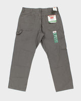 DSWT Wrangler Rustler Khaki Heavyweight Relaxed Straight Leg Loose Fit Carpenter Trousers - W36 L32