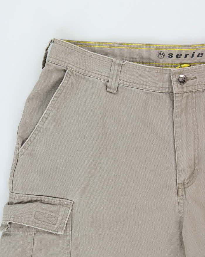 Vintage Y2K 00s The North Face A5 Series Khaki Wide Leg Canvas Technical Trousers - W36 L32
