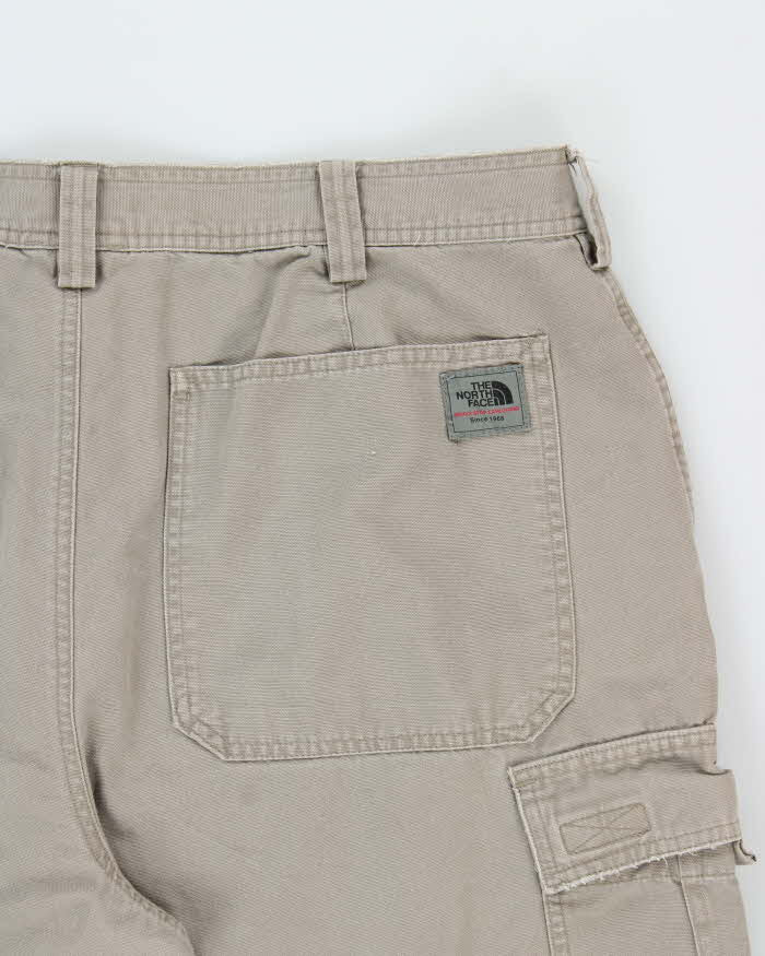 Vintage Y2K 00s The North Face A5 Series Khaki Wide Leg Canvas Technical Trousers - W36 L32