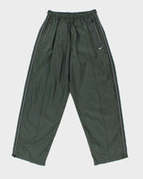 Vintage 1990s Nike Khaki Lightweight Waterproof Shell Baggy Wide Leg Zip Tracksuit Bottoms - XL