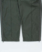 Vintage 1990s Nike Khaki Lightweight Waterproof Shell Baggy Wide Leg Zip Tracksuit Bottoms - XL