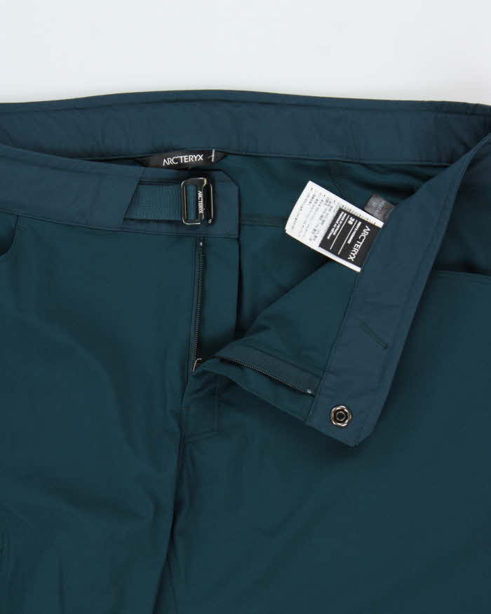 2019 Arc'teryx Teal 'Lefroy Pant' Lightweight Belted Straight Leg Walking Trousers - W38 L32