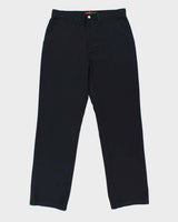 Vintage Y2K 00s Oakley Navy Technical Canvas Relaxed Straight Leg 'O' Chino Trousers - W36 L34