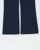 Vintage 1970s Farah Navy Hopsack Contrast Stitch Mid Rise Made In USA Bootcut Trousers - W30 L33