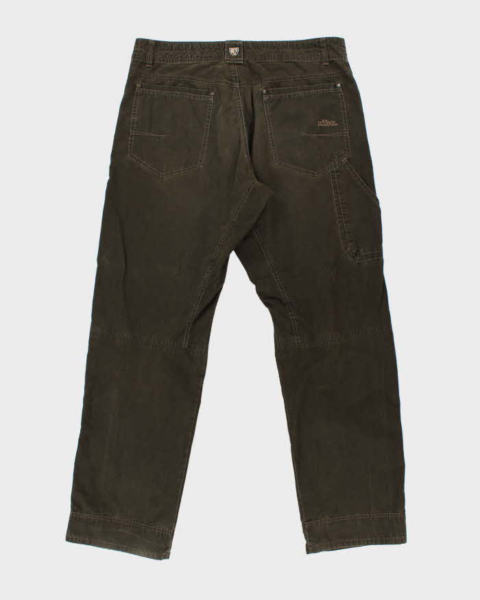 Kuhl Khaki Revolver Vintage Patina Dye Mid Rise Straight Leg Outdoor Trousers - W36 L34