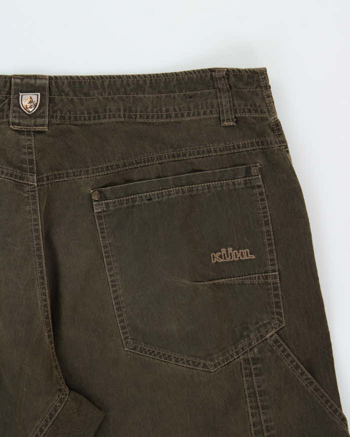 Kuhl Khaki Revolver Vintage Patina Dye Mid Rise Straight Leg Outdoor Trousers - W36 L34