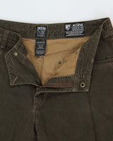 Kuhl Khaki Revolver Vintage Patina Dye Mid Rise Straight Leg Outdoor Trousers - W36 L34