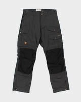 Fjall Raven Vidda Pro G-1000 Dark Grey Canvas Straight Leg Hiking Trousers - W34 L32