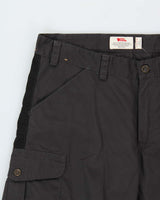 Fjall Raven Vidda Pro G-1000 Dark Grey Canvas Straight Leg Hiking Trousers - W34 L32