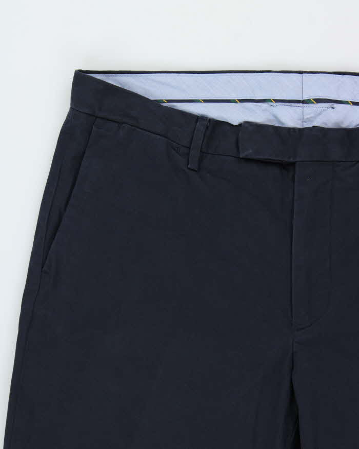 Vintage Polo Ralph Lauren Navy Stretch Straight Fit Casual Chino Trousers - W35 L30