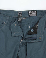 Vintage Y2K 00s Kuhl Teal Mid Rise Contrast Stitch Canvas Relaxed Straight Leg Hiking Trousers - W38 L32