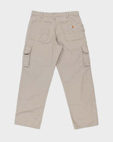Vintage Carhartt B260 Tan Khaki Canvas Dungaree Fit Carpenter Trousers - W34 L32