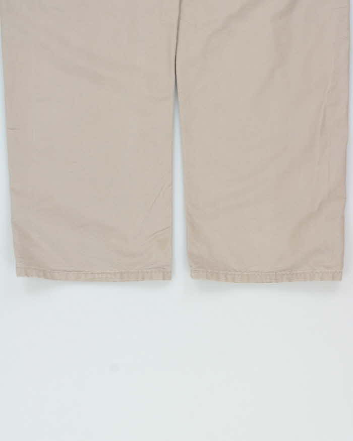 Vintage Carhartt B260 Tan Khaki Canvas Dungaree Fit Carpenter Trousers - W34 L32
