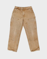 Vintage Carhartt B01 Brown Union Made In USA Firm Duck Double Front Canvas Loose Original Fit Carpenter Trousers - W32 L30