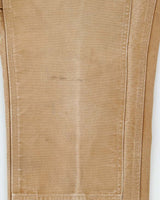 Vintage Carhartt B01 Brown Union Made In USA Firm Duck Double Front Canvas Loose Original Fit Carpenter Trousers - W32 L30
