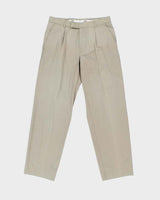 Vintage Y2K 00s Hugo Boss Khaki Lightweight Canvas Pleated Relaxed Straight Leg 'Mike' Chino Trousers - W32 L32
