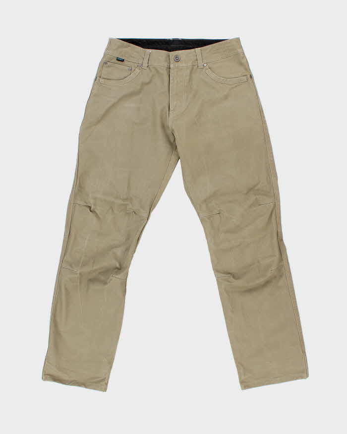 Khul Khaki 'Rydr' Heavyweight Patina Dye Canvas Straight Leg Hiking Trousers - W33 L32
