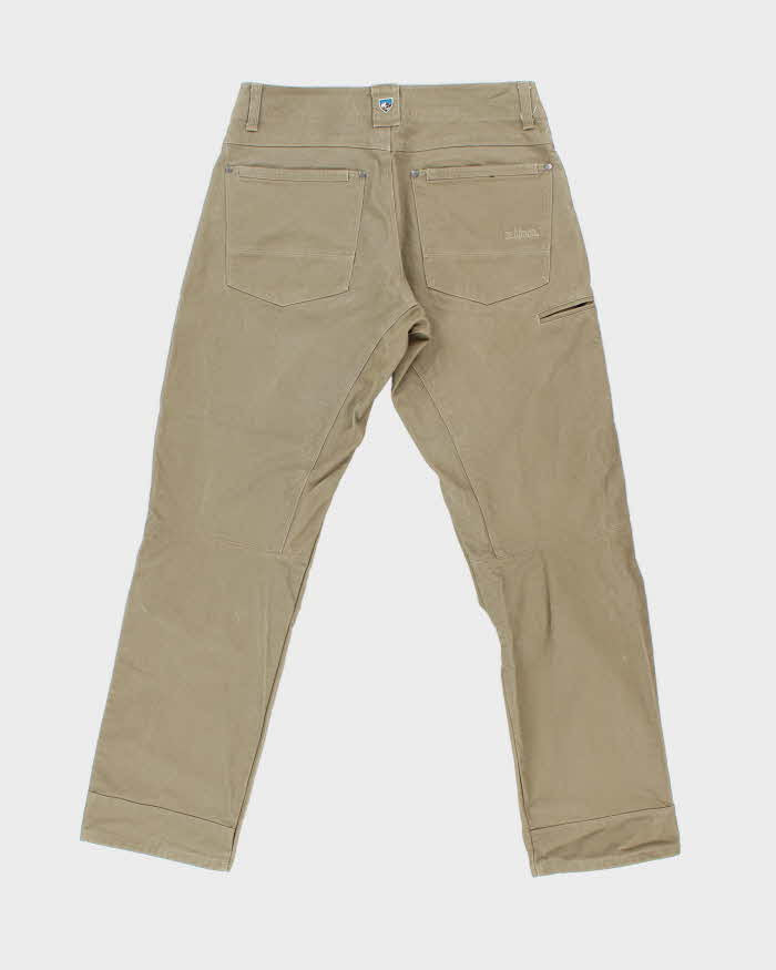 Khul Khaki 'Rydr' Heavyweight Patina Dye Canvas Straight Leg Hiking Trousers - W33 L32