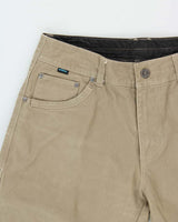 Khul Khaki 'Rydr' Heavyweight Patina Dye Canvas Straight Leg Hiking Trousers - W33 L32