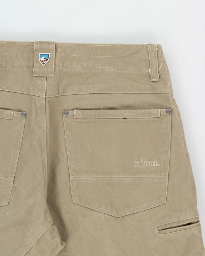 Khul Khaki 'Rydr' Heavyweight Patina Dye Canvas Straight Leg Hiking Trousers - W33 L32