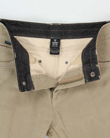 Khul Khaki 'Rydr' Heavyweight Patina Dye Canvas Straight Leg Hiking Trousers - W33 L32