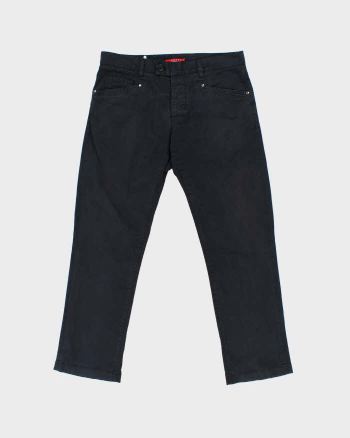 Vintage '07 Y2K Prada Mid-Rise Canvas Denim Straight Leg Trousers - W34 L30