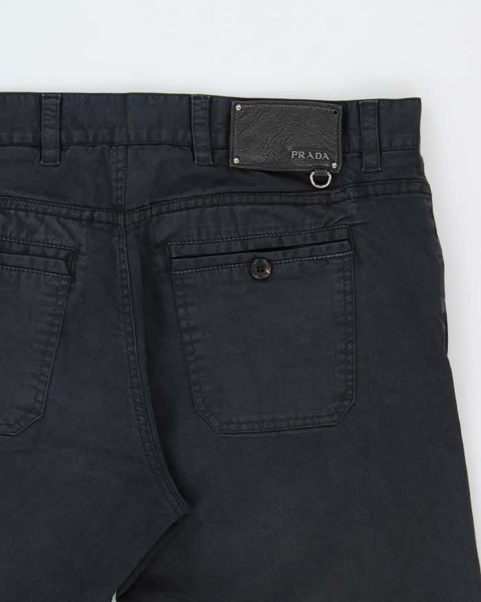 Vintage '07 Y2K Prada Mid-Rise Canvas Denim Straight Leg Trousers - W34 L30