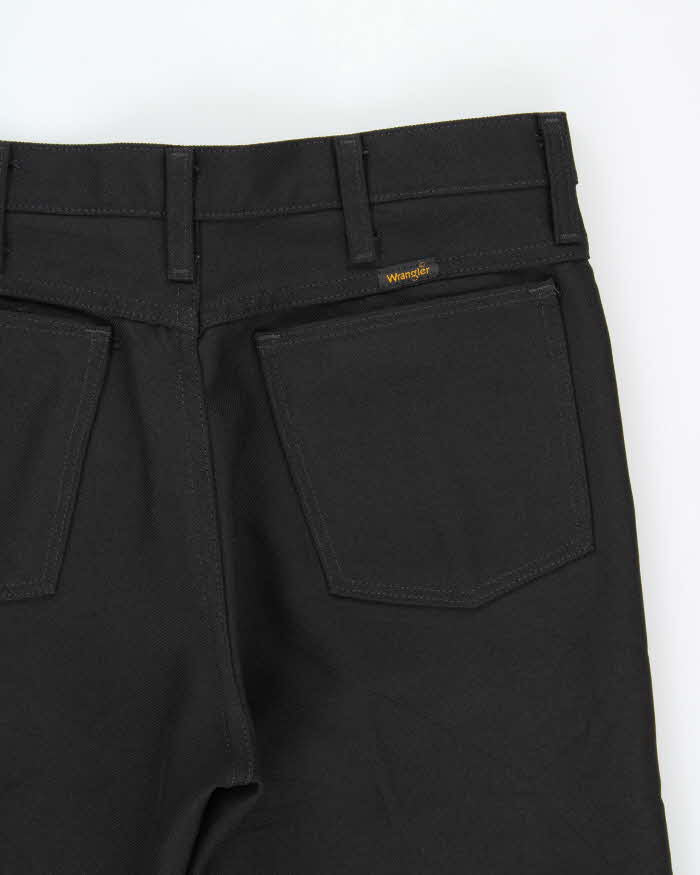 Vintage 1990s Wrangler Black Sta-Prest High-Rise Bootcut Trousers - W31 L34