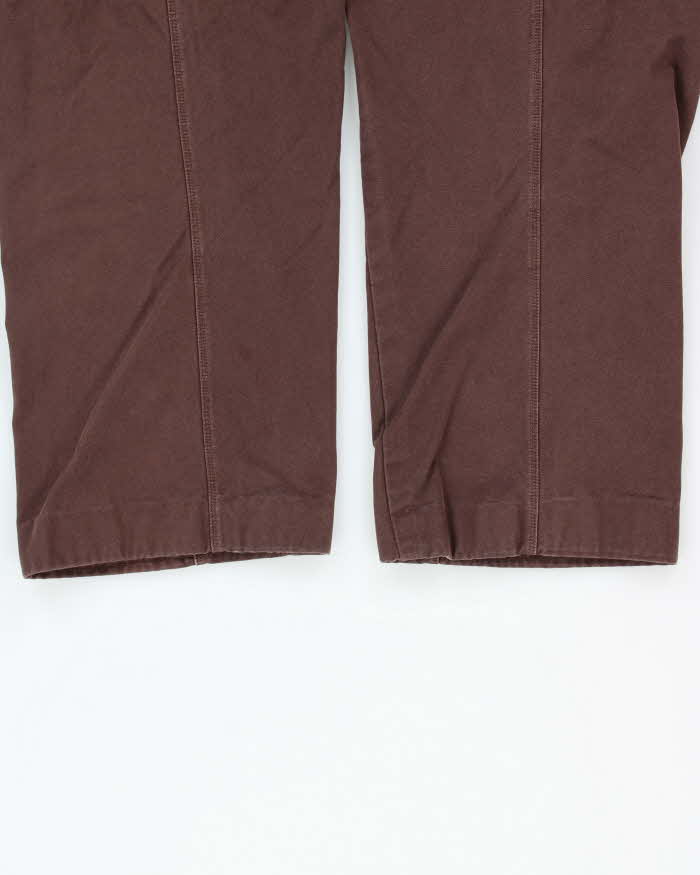 Vintage Y2K 00s Arc'teryx Brown Low-Rise Canvas Relaxed Straight Leg Technical Trousers - W35 L28