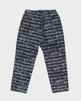 Gramicci x Bookworks Navy Musical Durable Twill Canvas Relaxed Fit Wide Leg Elastic Jazz Alpine Climbing Trousers - L