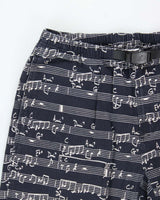 Gramicci x Bookworks Navy Musical Durable Twill Canvas Relaxed Fit Wide Leg Elastic Jazz Alpine Climbing Trousers - L