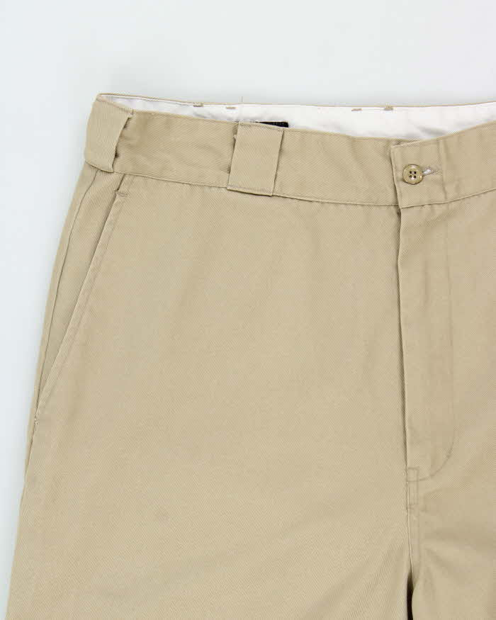 Vintage 1990s Vans Khaki Canvas High-Rise Relaxed Fit Wide Leg Baggy Skater Chinos - W34 L28