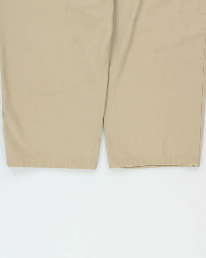 Vintage 1990s Vans Khaki Canvas High-Rise Relaxed Fit Wide Leg Baggy Skater Chinos - W34 L28