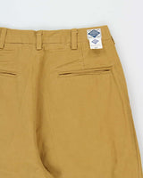 DSWT Non Stock MFG Tan Khaki High-Rise Double Pleated '1930's Ivy' Relaxed Straight Fit Chinos - W28 L29